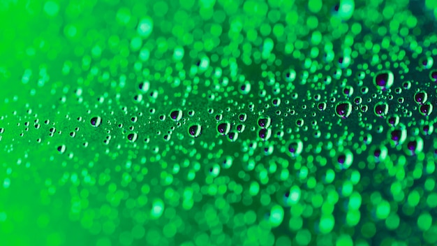 Free photo green water droplets abstract background