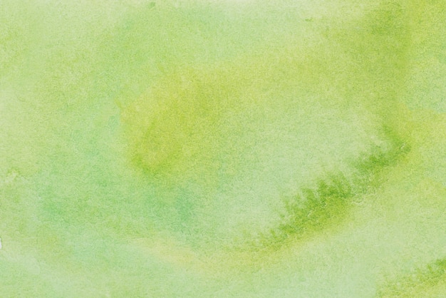 Green watercolor of paper