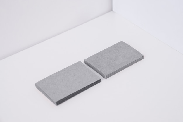 Grey business cards