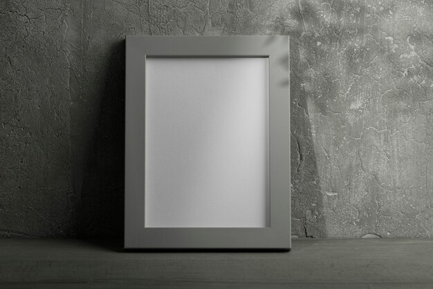 Grey squared frame with stucco background