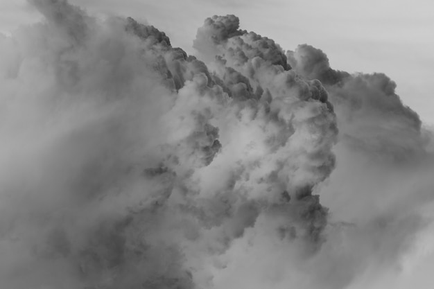 Greyscale of heavy grey clouds background