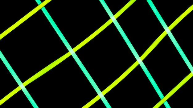 Grid pattern of glowing light tube