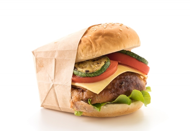 Free photo grill chicken burger