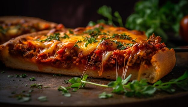 Foto gratuita sandwich di manzo alla griglia su antipasto di pane tostato generato da ai