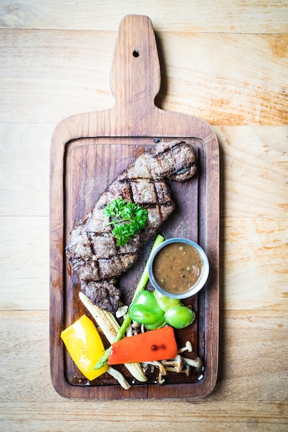 Grilled beef steak