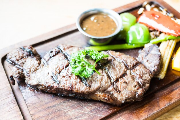 Grilled beef steak