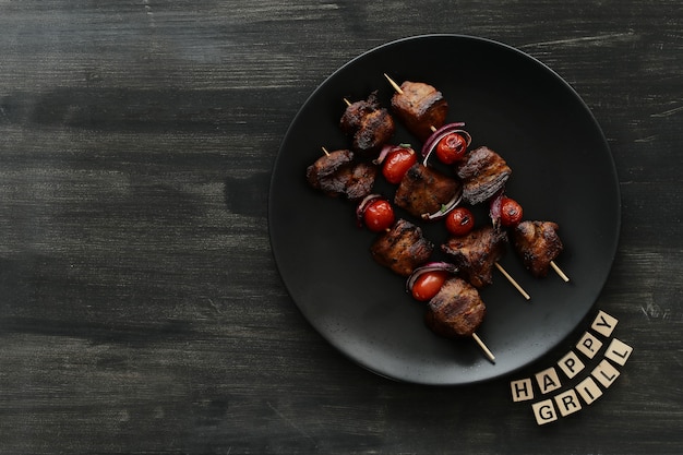 Grilled Beef and Tomato Skewers