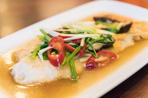 grilled fish with soy sauce