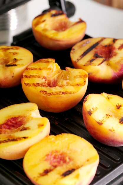 Grilled peaches