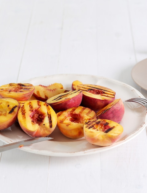 Grilled peaches