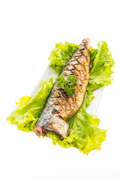 Grilled saba fish with sweet sauce