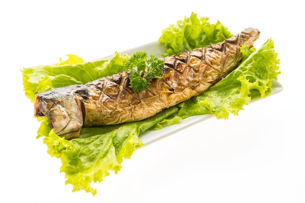 Grilled saba fish with sweet sauce