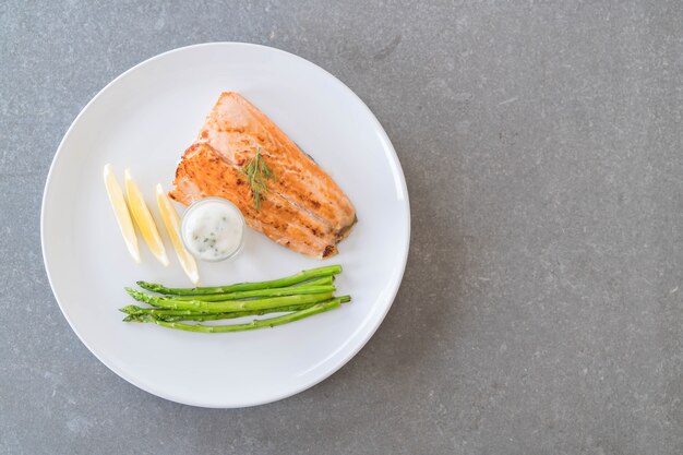 grilled salmon steak