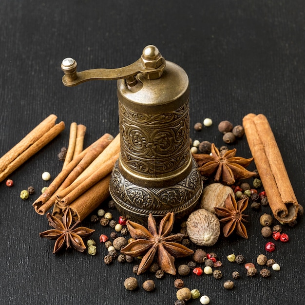 Free photo grinder for cooking spices