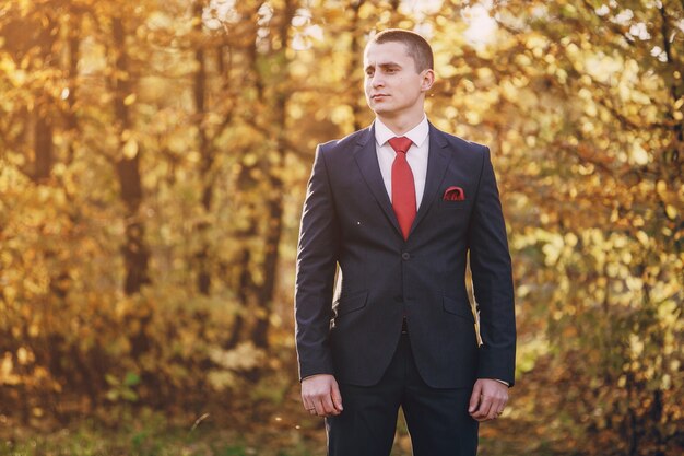 Groom in the forest