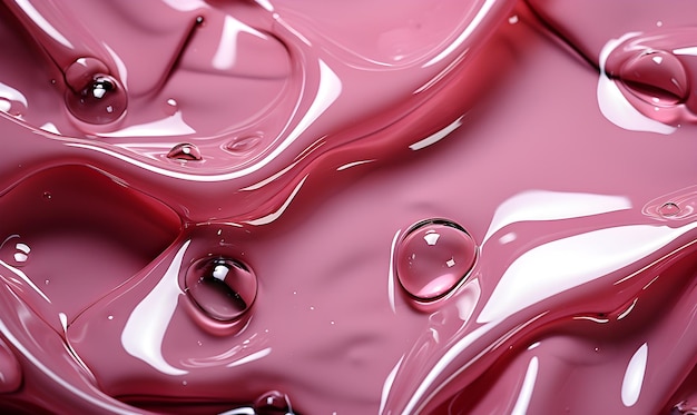 grossy render waterdrop on pink background
