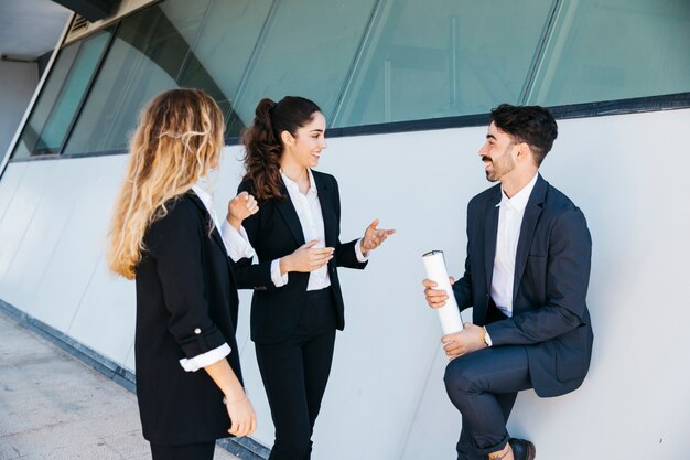 Group of architects talking