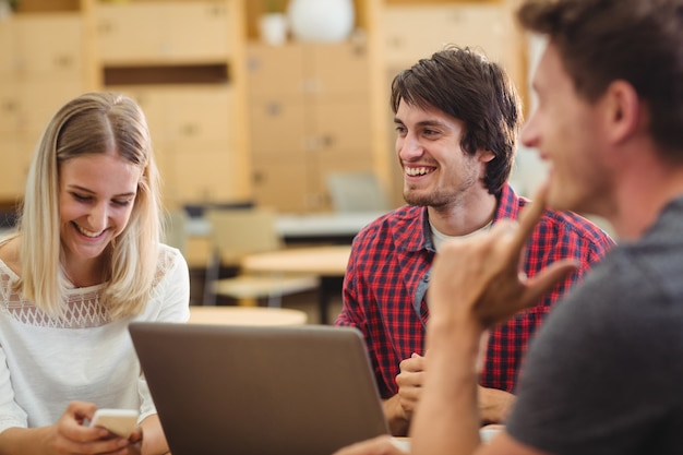 Group of business executives in a meeting