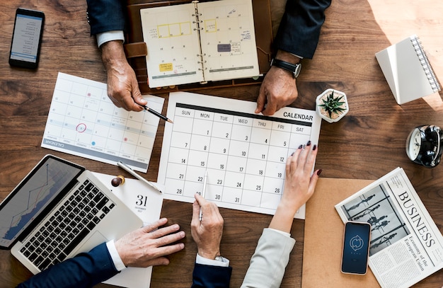 Group of business people having a meeting