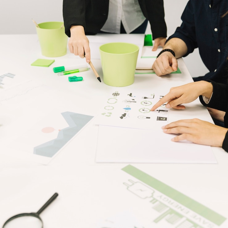 Бесплатный Фотография группа бизнесменов, работающих в офисе