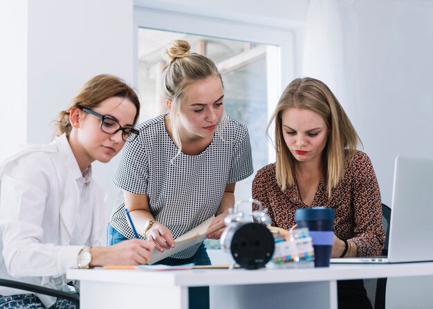 Group of businesswomen working in the office