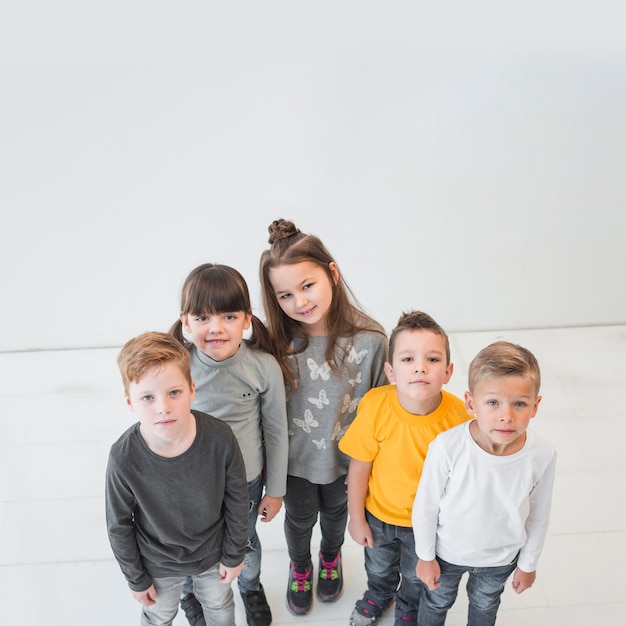 Group of children posing together