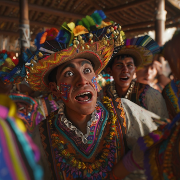 Free photo group of colombian male friends spending time together and having fun