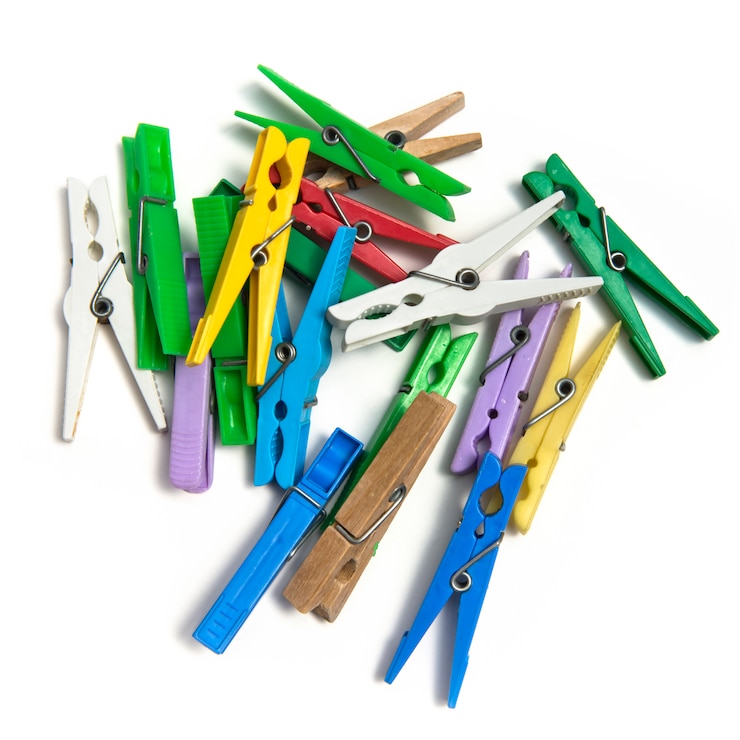 Free Photo group of colorful clothespin.