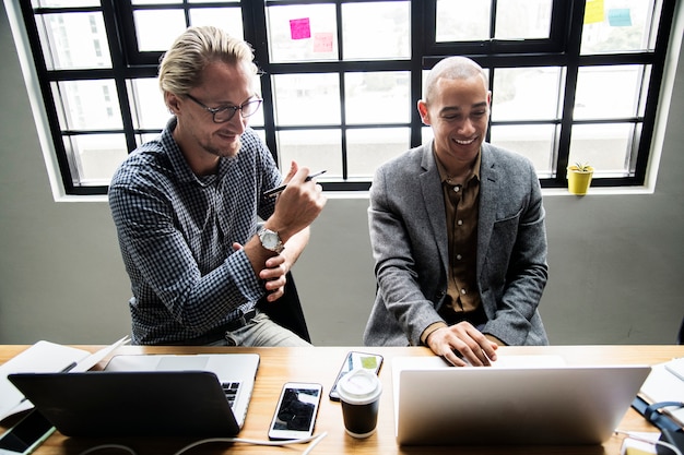 Group of diverse people having a business meeting