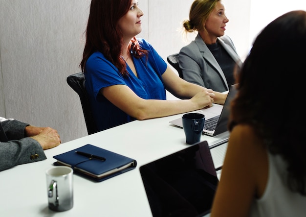 Group of diverse poeple having a meeting