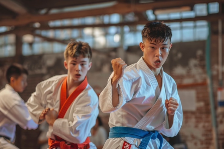 무료 Photo 다양한 십대와 젊은이들이 함께 세계 청소년 기술 날을 기념하는 활동을 하고 있습니다.