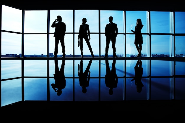 Group of executives in office building
