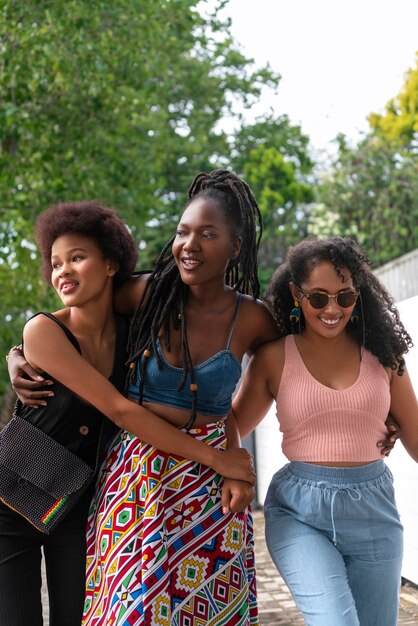 Group of female friends enjoying a day out together