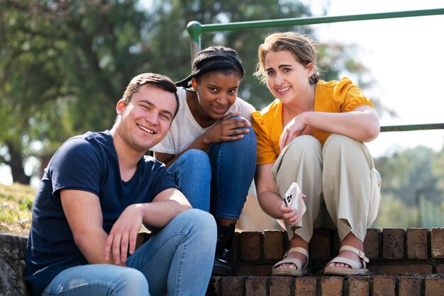 Group of friends criticizing and judging other people