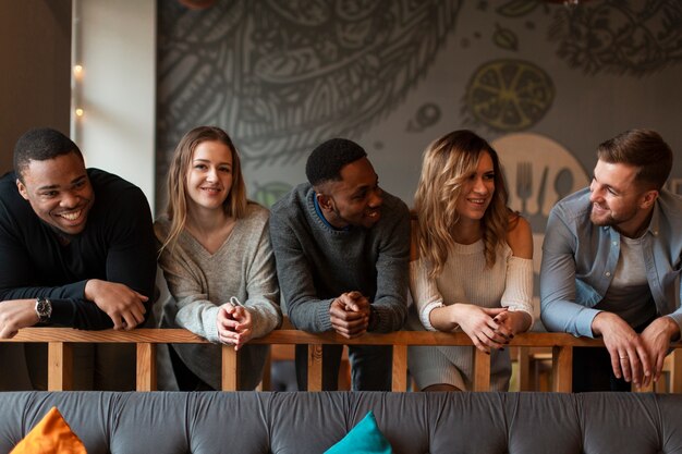 Group of friends having a good time