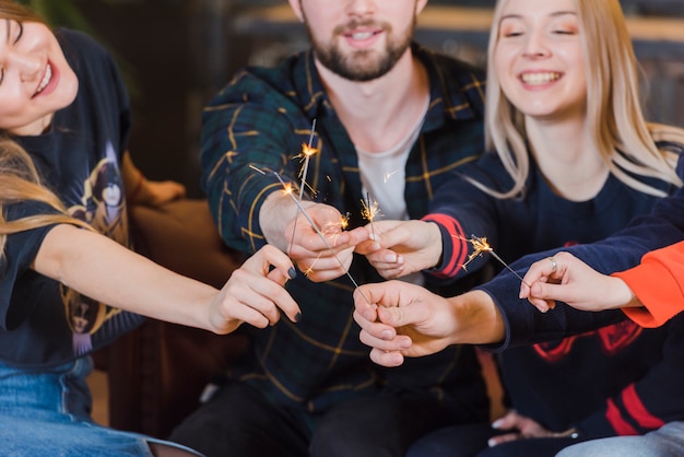 Group of friends at a party