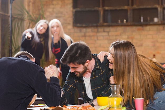 Group of friends at a party