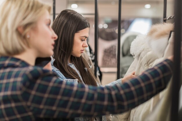 Group of friends shopping together