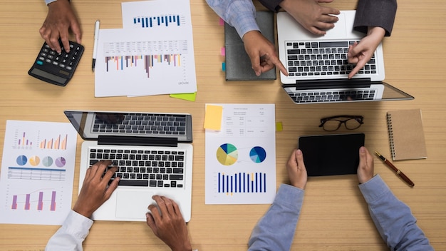 Group of Multiethnic Busy People Working in an Office