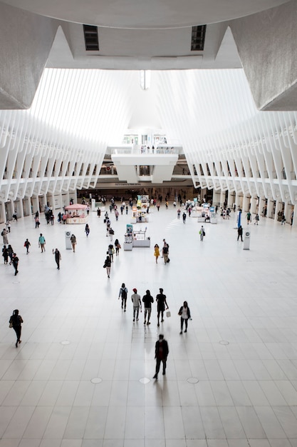 Group of people in a city composition