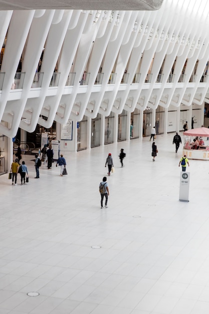 Free photo group of people in a city composition