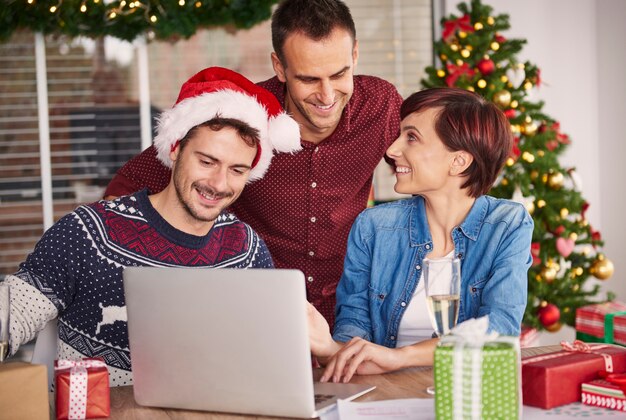 Group of people at desk office