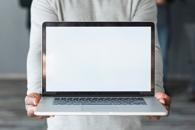 Group of people holding laptop template