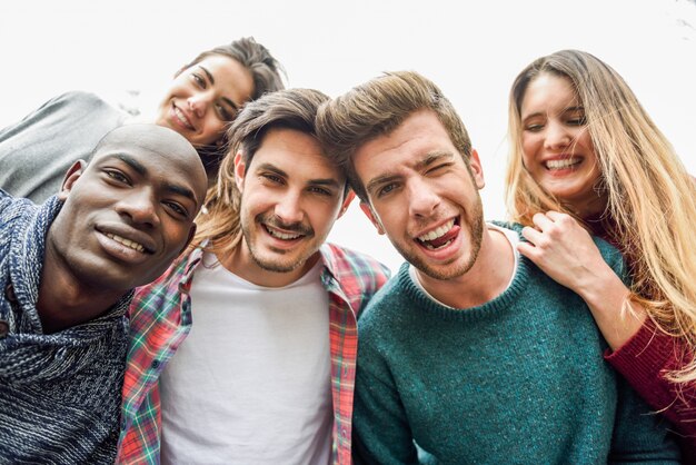 Group of people smiling