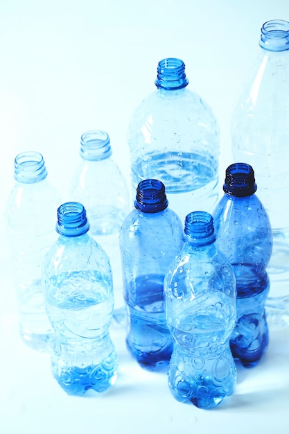 group of plastic bottles