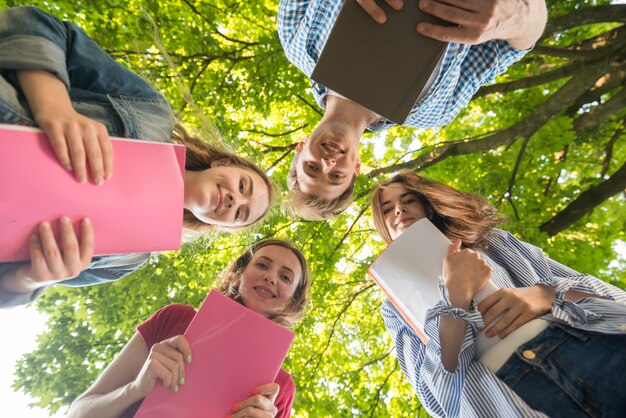 Group of students from below