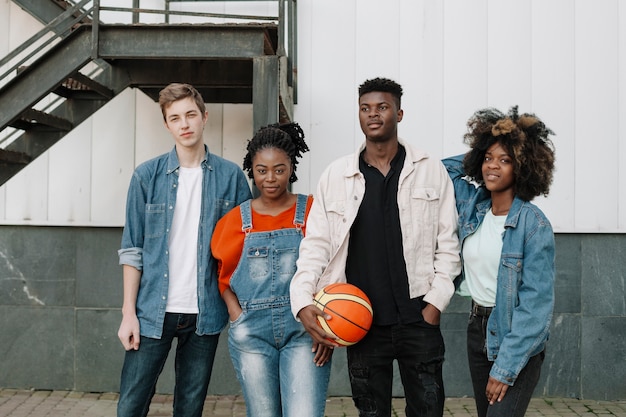 Group of teenagers posing together