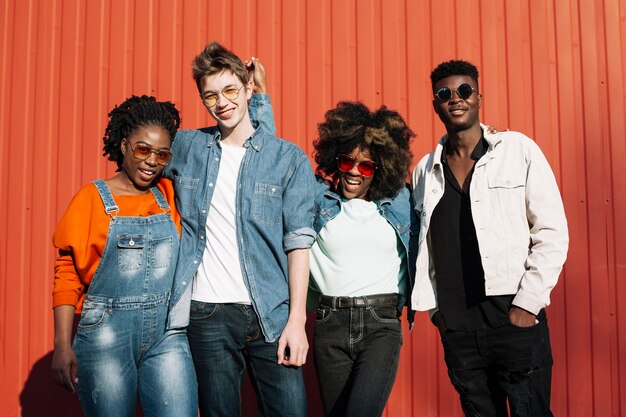 Group of teenagers posing together