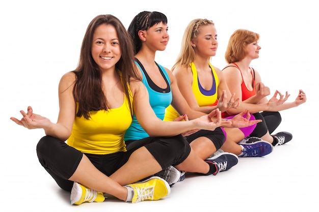 Group of women enjoying yoga