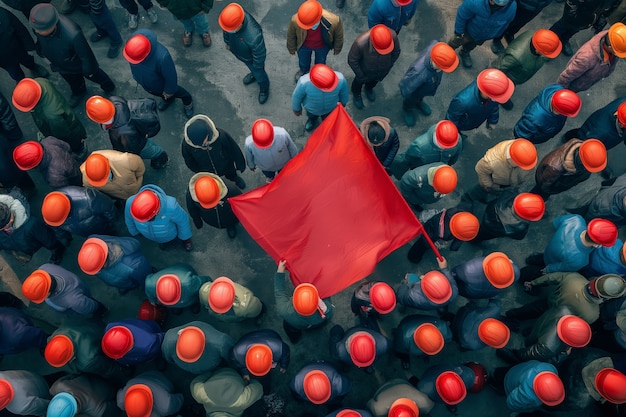 Foto gratuita gruppo di lavoratori che organizzano una protesta